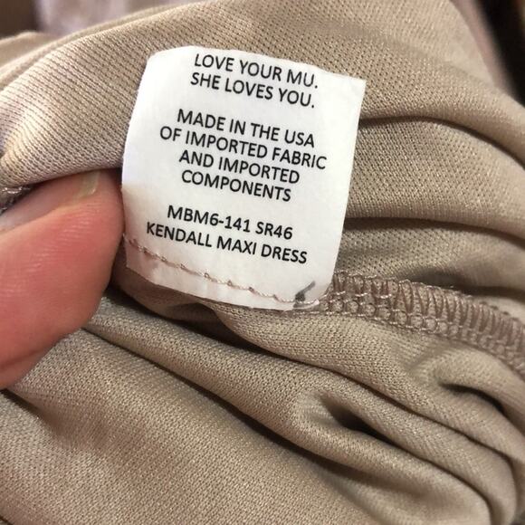 Show Me Your Mumu SMYM Kendall maxi Dress in Show Me the Ring Beige NEW SMALL - Picture 6 of 7